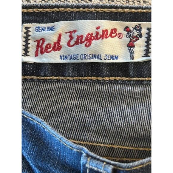 Y2K Red Engine Garnet Jeans Women’s Size 29x32 Bootcut Made in USA Vintage Denim - Picture 5 of 7